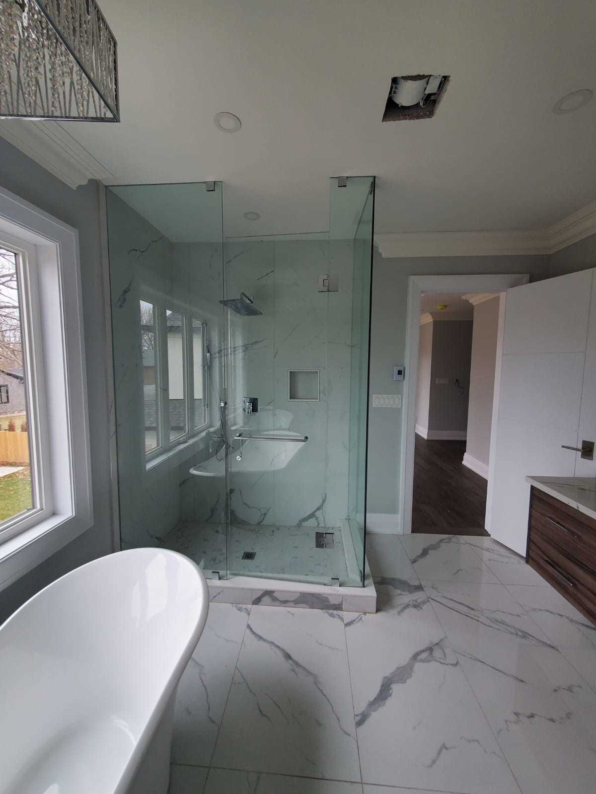 Frameless glass shower enclosure — Built By Glass